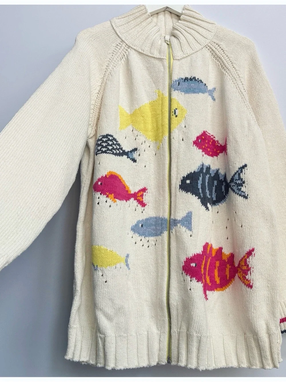 NWT Anthropologie Pilcro Fish Icon Full Zip Cardigan - Picture 13 of 14